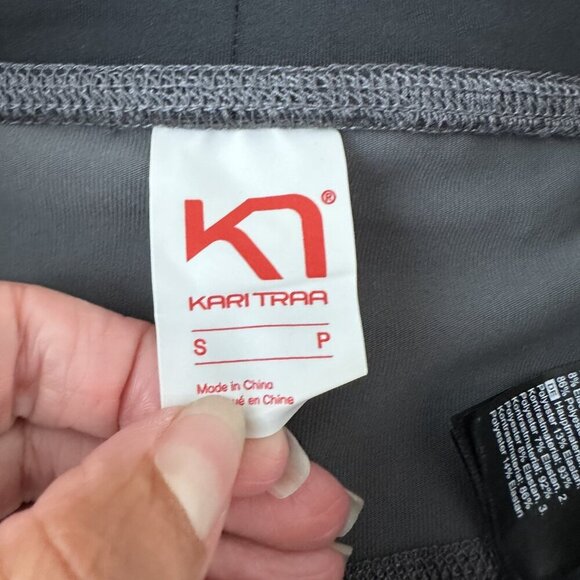 Kari Traa Leggungs Womens Small Black Reflective Zip Leg Athletic Running Tights - Picture 8 of 11